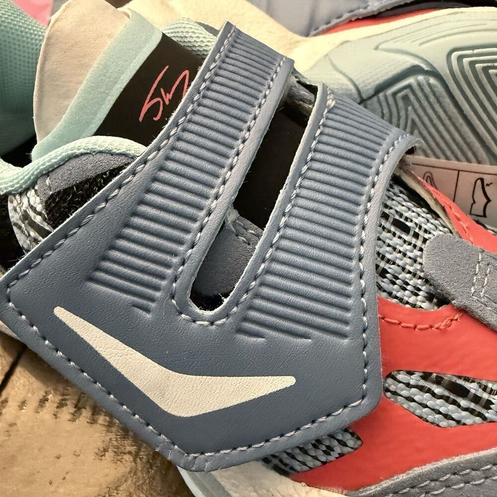 New SHAQ Basketball Shoes Sneaker Blue Coral Black Toddler Boys RAQ Low Size 9 - Picture 6 of 7